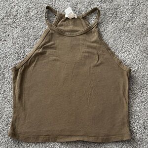 Bozzolo Khaki Women's Crop Top